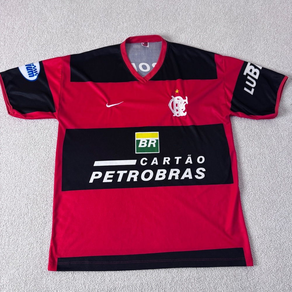 Men’s Nike L Black and Red Sports Jersey